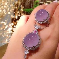 Hongmiao ice species glass pendant pendant choker Jade live broadcast Myanmar Buddha jade necklace identification certificate