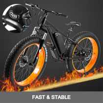 Electric bicycle lithium battery snow mountain bike shock absorber adult adult electric car off-road disc brake variable speed aluminum alloy