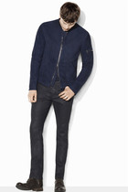 Rare Explosive suede Cobalt Cobalt Blue Suede Craft Small Mountain Goat Leather Man Genuine Leather Leather Clothing Light Short jacket