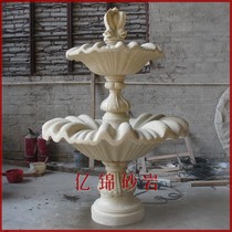 Yijin sandstone relief sculpture high-grade hotel indoor and outdoor courtyard landscape landscape dragon head fish body Fountain