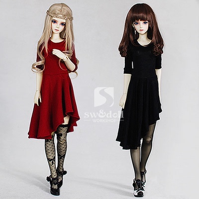 taobao agent [30,000 Dean Spot] BJD doll diagonal lower skirt two -color doll 3 -point female SD baby