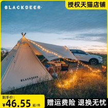 Black deer outdoor camping tent LED lighting decorative light atmosphere battery light birthday party USB charging small string light