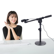 Microphone stand microphone desktop base live broadcast Net Red Anchor singing Bar conference room desktop universal metal shelf