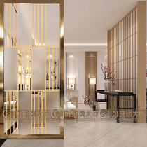 Light luxury Japanese art glass screen Entrance entrance partition wall Living room frosted simple modern personality parquet grid