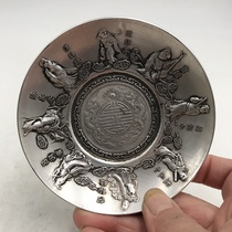 Ancient Play Miscellaneous Collection Eight Sencha Tea Topen Wash Saucer Eight Fairy Oil Lamp Retro Process Pendulum tea Toy