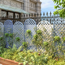 Anticorrosive wood grid garden plant climbing tree fence flower frame fence white guardrail balcony decorative fence partition