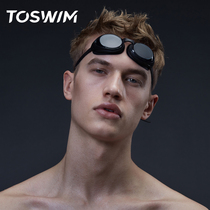  TOSWIM goggles waterproof and anti-fog high-definition female myopia swimming glasses male diving goggles swimming cap set equipment