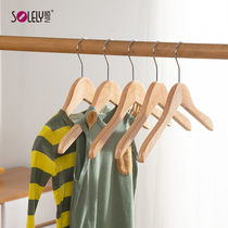 Shunyi children solid wood hangers household clothes non-slip baby wooden clothes hanging children wooden clothes hangers small clothes hangers