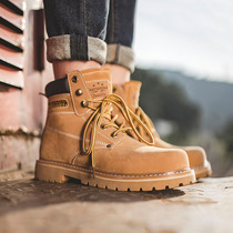 MRA Rhubarb Boots Man Winter High Help Martin Boots 100 Lap Tooling Shoe Desert Leather Boots Kick not to suck 10061