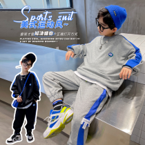  Boys  autumn suit middle and large childrens 2021 new Western style sports two-piece suit fashionable and handsome spring and autumn trendy and cool