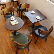  Custom coffee shop baking cake shop Snack burger shop Fast food restaurant dining table and chair Dessert milk tea shop table and chair combination