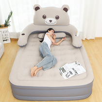 Cartoon inflatable bed double household air bed with thickened sheets man lunch break inflatable mattress outdoor portable