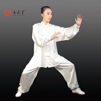 Yi Wutang silk Taiji clothing mulberry silk 19 m spring and summer elegant brand Taijiquan practice clothing men and women with the same style