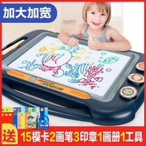 Large childrens drawing board magnetic rewritable color writing board baby graffiti home toddler 1-3 years old 2 Toys