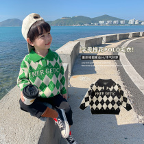 Boy clothing boy sweater Han version Childrens spring autumn blouses thin childrens spring clothes Mens baby-knitted sweatshirt boy spring