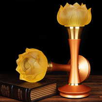 Kedi Nine Lotus Buddha Lantern led Glaze for Buddha Lotus Lantern Buddha Supply Lamp Home A pair of plug-in Lotus lamp Buddha front