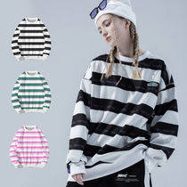 pomt2122 new ski waterproof striped sweater men and women same couple warm top outdoor breathable windproof