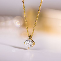 Wing | Ten yuan 18K gold natural diamond choker 0 20ct Diamond Introduction bi