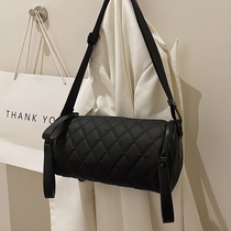 This years popular bag womens 2021 New Diamond cylinder shoulder pillow bag nylon cloth crossbody explosive bucket bag