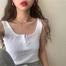 Summer sling female sexy coat summer tight wearing sleeveless bottomless vest Net red Korean version of internal tie ins tide