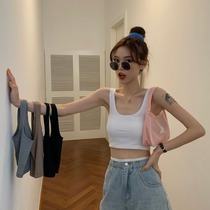 White beauty back U-shaped Vest Womens inner bottom small sling summer wear short sexy chest sports coat tide