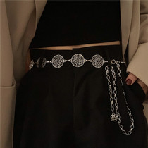 Korean version of the metal waist chain womens wild belt with suit sweater dress decoration belt JK waist chain accessories