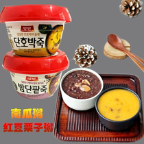 Korean imported instant porridge Dongyuan two classes pumpkin porridge red bean chestnut porridge 285g open lid instant breakfast porridge