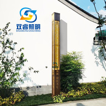 Electroplating View lamp stainless steel courtyard lamp Chinese square lamppost engineering landscaping lamp street lamp imitation ancient column lamp