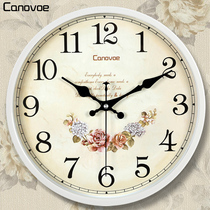 Kano time living room silent wall clock European watch pastoral bedroom clock modern creative quartz clock fashion wall watch