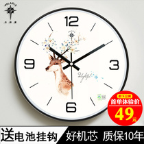 Polaris clock clock wall clock Modern simple personality creative fashion atmosphere hanging watch living room Quartz clock Household