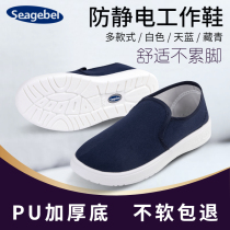 seagebel PU thickened comfort soft bottom antistatic working shoes dust-proof shoes dust shoes clean shoes male and female