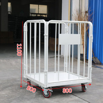 Factory direct folding logistics trolley handling truck storage cage car mobile truck shopping mall warehouse cart