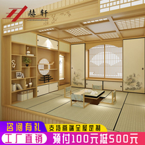 Japanese-style solid wood tatami custom integrated multifunctional bedroom childrens study whole house collapsed rice bed wardrobe integrated