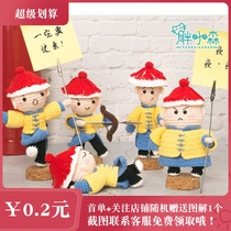 Guard memo clip Fat Komori handmade wool doll doll crochet illustration
