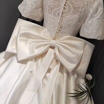 Wedding dress accessories with satin wedding dress back butterfly knot accessories accessories beige large butterfly bow color can be customized