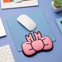 Bow mouse pad Wrist silicone creative memory cotton keyboard hand holder Cute cartoon girl ins wind office small wrist pad Soft rubber pad Computer game Korean version of the adorable mouse pad