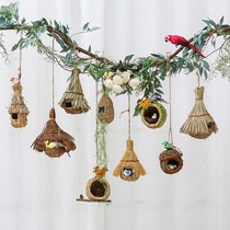 Kindergarten pendant ring creation material pendant aerial decoration creative hanging decoration idyllic natural corner pet birds nest