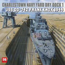3G model snowman 7058 Keilin class DD-742 destroyer Naval Shipyard 1 Dry Dock 1 700