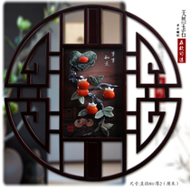 Jade carving craft painting pendant living room study porch background wall decoration neoclassical Chinese carving lotus