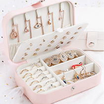Jewelry box earrings storage box net red same ins wind earrings storage necklace jewelry earrings box large capacity