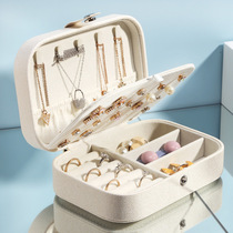 Cross-border double-layer jewelry jewelry storage box Earrings ring flannel jewelry box stall Amazon portable jewelry box