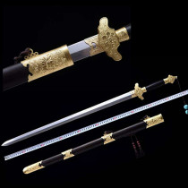 Copper rich peony sword flower pattern steel clear sword hard sword collection decoration gift sword not open blade