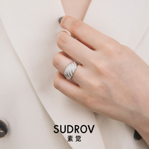 Sujue niche brand sterling silver simple fashion personality ring female food finger ring cold wind net red light luxury single ring