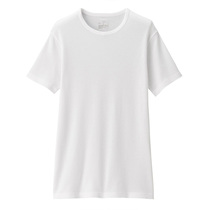 MUJI Mens Cotton Cool Crew Neck Short Sleeve T-shirt