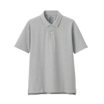 MUJI Mens Cotton Tianzhu Woven Short Sleeve POLO Shirt