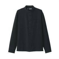 MUJI MUJI mens flannel stand-neck shirt