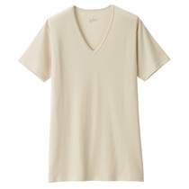 MUJI Men's Cotton Cool V-Neck Short Sleeve Tee