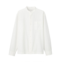 MUJI MUJI mens cotton flannel stand-neck shirt
