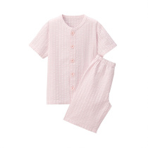 MUJI Childrens Seersucker Pajamas without Side Seams