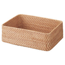 MUJI can overlap rectangular rattan basket